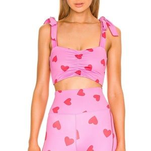 Beach Riot Amelia Valentine Hearts Sports Bra